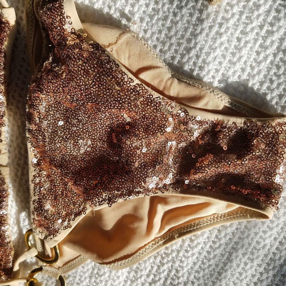 Rose Gold Sequin Bikini - Picture 6 of 7